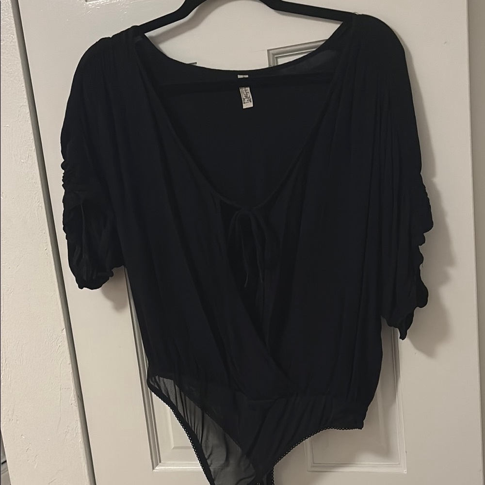 Free People Black Women's Bodysuit